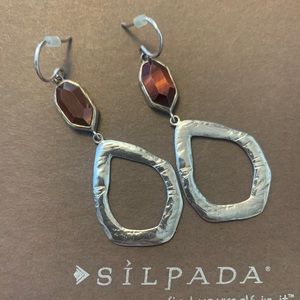 Silpada Sterling Silver & Tiger Eye Earrings